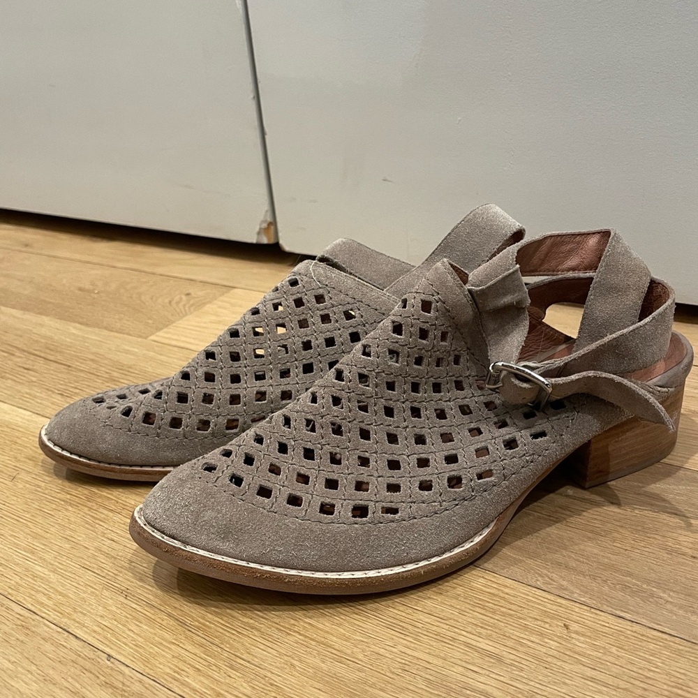 Jeffrey Campbell Open Low Heel Suede Ankle Booties